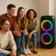 Переносна акумуляторна Bluetooth колонка з LED RGB підсвічуванням та мікрофоном ZXX-5504 1000Вт