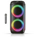 Переносна акумуляторна Bluetooth колонка з LED RGB підсвічуванням та мікрофоном ZXX-5504 1000Вт