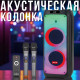 Акустична колонка 100W з RGB-підсвічуванням, пультом та 2 мікрофонами ZXX-5590