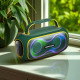 Портативна бездротова Bluetooth колонка з RGB підсвічуванням Hopestar Party Box 150 Зелена