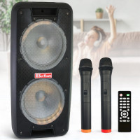 Портативна Bluetooth колонка з LED-підсвічуванням та 2 мікрофонами Su-Kam 1010