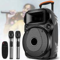 Портативна Bluetooth колонка з пультом ДК та бездротовими мікрофонами Su-Kam SU615