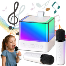 Бездротова Bluetooth-колонка з RGB-підсвіткою і 2 караоке-мікрофонами Music Hi