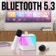 Бездротова Bluetooth-колонка з RGB-підсвіткою і 2 караоке-мікрофонами Music Hi