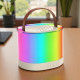 Портативна Bluetooth-колонка з двома мікрофонами та RGB-підсвічуванням K52 Біжова