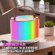 Портативна Bluetooth-колонка з двома мікрофонами та RGB-підсвічуванням K52 Рожева