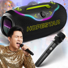 Портативна Bluetooth-колонка з RGB-підсвічуванням і караоке-мікрофоном Hopestar A6 Club 200W