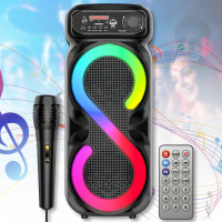 Портативна Bluetooth колонка з мікрофоном, пультом ДК і RGB-підсвічуванням ZQS-4270M 16W