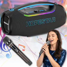 Портативна Bluetooth колонка з бездротовим мікрофоном Hopestar A60 ULTRA 450W Чорна