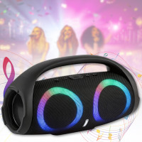 Портативна Bluetooth колонка з RGB підсвічуванням та акумулятором 3000mAh ZQS-L29 50W Чорний
