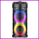 Портативна Bluetooth колонка з RGB підсвічуванням та дротовим мікрофоном ZQS4239S 16W
