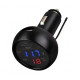 Автомобільний термометр-вольтметр із USB портом VST 706-5
