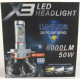 Комплект автоламп LED X3 H3 забезпечить яскраве освітлення дороги.