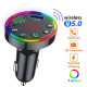 Автомобільний модулятор F9 з Bluetooth RGB підсвічуванням та LED-екраном