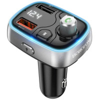 Автомобільний FM-модулятор з функцією швидкого заряджання Borofone BC32 з 2 USB