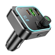Автомобільний FM модулятор трансмітер PD20W QC3.0 Borofone BC53 Highway з Bluetooth і швидкою зарядкою