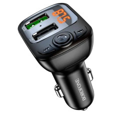 Автомобільний FM модулятор трансмітер Borofone BC41 QC3.0 Eminency з Bluetooth USB і швидкою зарядкою