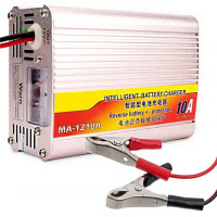 Зарядний пристрій акумулятора UKC Battery Charger MA-1210A 10A Сріблястий