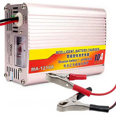 Зарядний пристрій акумулятора UKC Battery Charger MA-1210A 10A Сріблястий