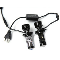 Світлодіодні автомобільні лампи H4 Y10 Pro LED з лінзою Mini лінзи 6000K 16000Lm 12-24V