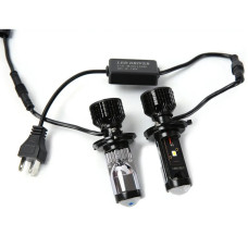 Світлодіодні автомобільні лампи H4 Y10 Pro LED з лінзою Mini лінзи 6000K 16000Lm 12-24V