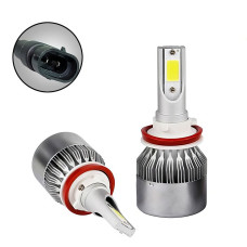Комплект автомобільних світлодіодних LED ламп із охолодженням С6 LED H11 LED лампи для авто на фари 3800Лм