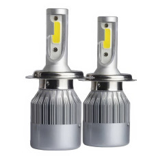 Комплект автомобільних світлодіодних LED ламп із охолодженням С6 LED H4 LED лампи для авто на фари 3800Лм