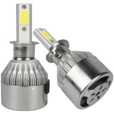 Комплект автомобільних світлодіодних LED ламп із охолодженням C6 H3 LED лампи для авто на фари 3800Лм