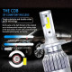 Комплект автомобільних світлодіодних LED ламп із охолодженням C6 H4 LED лампи для авто на фари 3800Лм