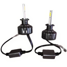 Комплект автомобільних світлодіодних LED ламп з охолодженням V18 H1 LED лампи для авто на фари 6000Лм
