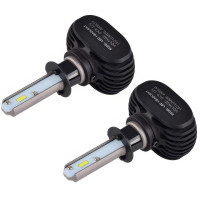 Комплект автомобільних світлодіодних LED ламп з охолодженням S1 H3 LED лампи для авто на фари 4000Лм