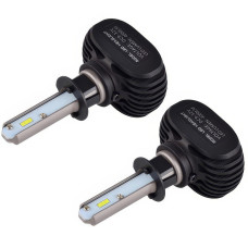 Комплект автомобільних світлодіодних LED ламп з охолодженням S1 H3 LED лампи для авто на фари 4000Лм