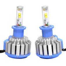 Комплект автомобільних світлодіодних LED ламп з охолодженням H3 T3 LED лампи для авто на фари 8000Лм