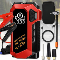 Пусковий автомобільний пристрій з компресором, дисплеєм та ліхтарем JUMP STARTER 6000 mAh
