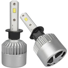 Комплект автомобільних світлодіодних LED ламп із охолодженням S2 H1 LED лампи для авто на фари 8000Лм