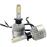 Комплект автомобільних світлодіодних LED ламп із охолодженням S2 H3 LED лампи для авто на фари 8000Лм