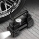 Автомобільний компресор з монометром та живленням від прикурювача Air pump 12V Чорний