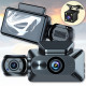 Відеореєстратор 3в1 з камерою салону, заднього виду та G-сенсором Full HD Dash Cam