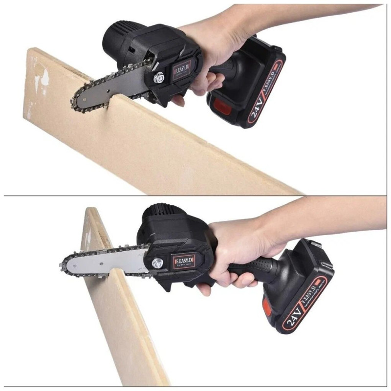 Акумуляторна ланцюгова пилка на 24V сучкоріз для обрізки дерев Electric Chainsaw в коробці