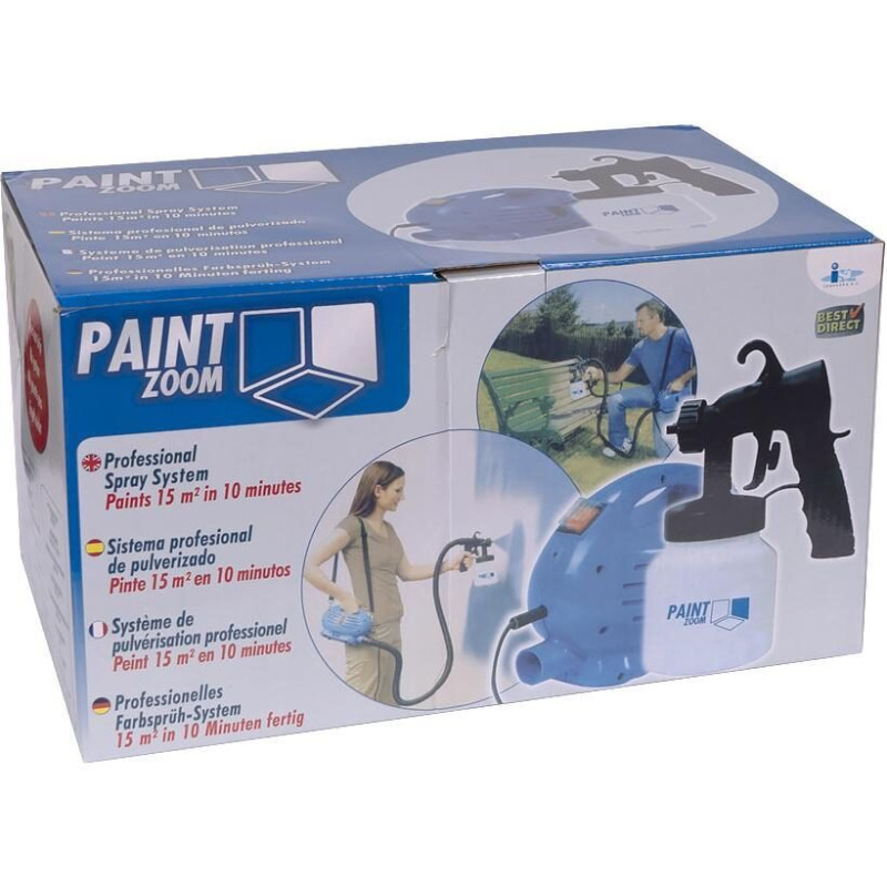 Електричний фарбопульп Paint Zoom з соплом 1.5мм і 3 режими розпилення з резервуаром 800мл 650 Вт Вт