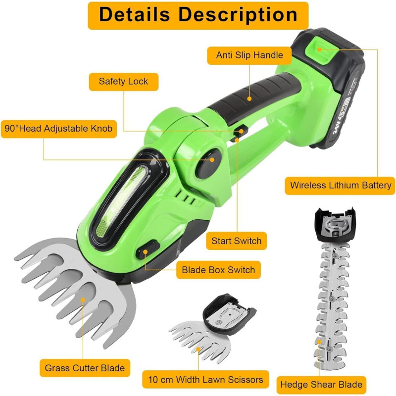 Ножиці-кущоріз акумуляторний Garden cutter EVCITN Акумуляторний кущоріз для догляду за садом