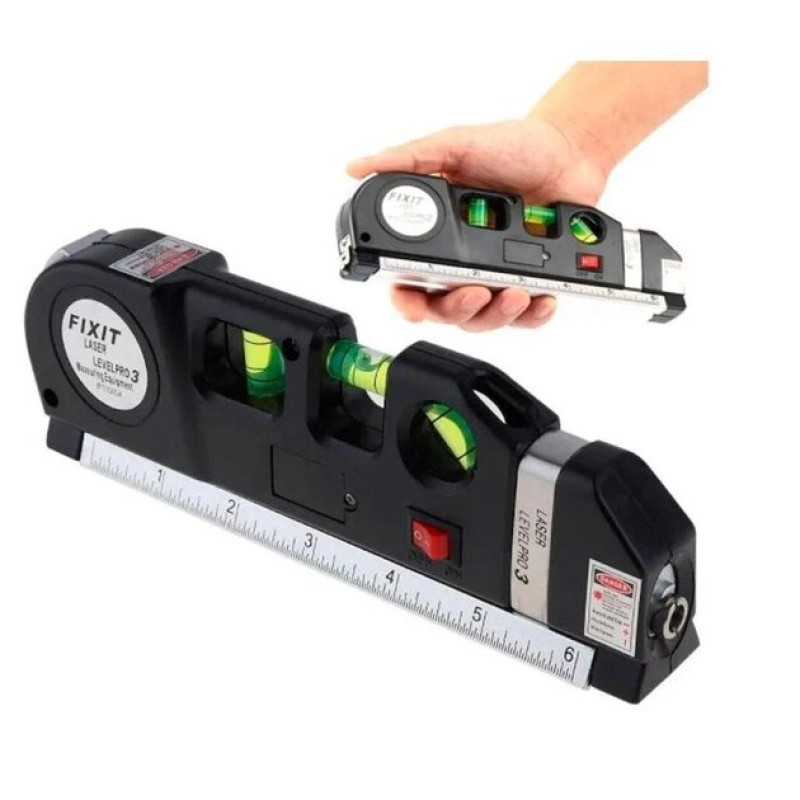 Універсальний лазерний будівельний рівень для ремонту Laser Level Pro 3 Рівень із вбудованою рулеткою