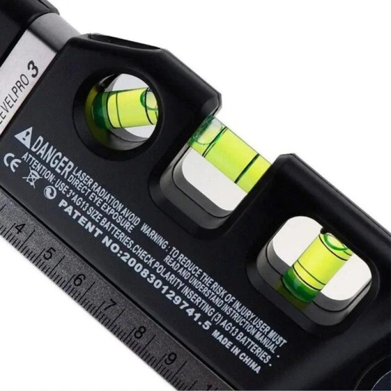 Універсальний лазерний будівельний рівень для ремонту Laser Level Pro 3 Рівень із вбудованою рулеткою