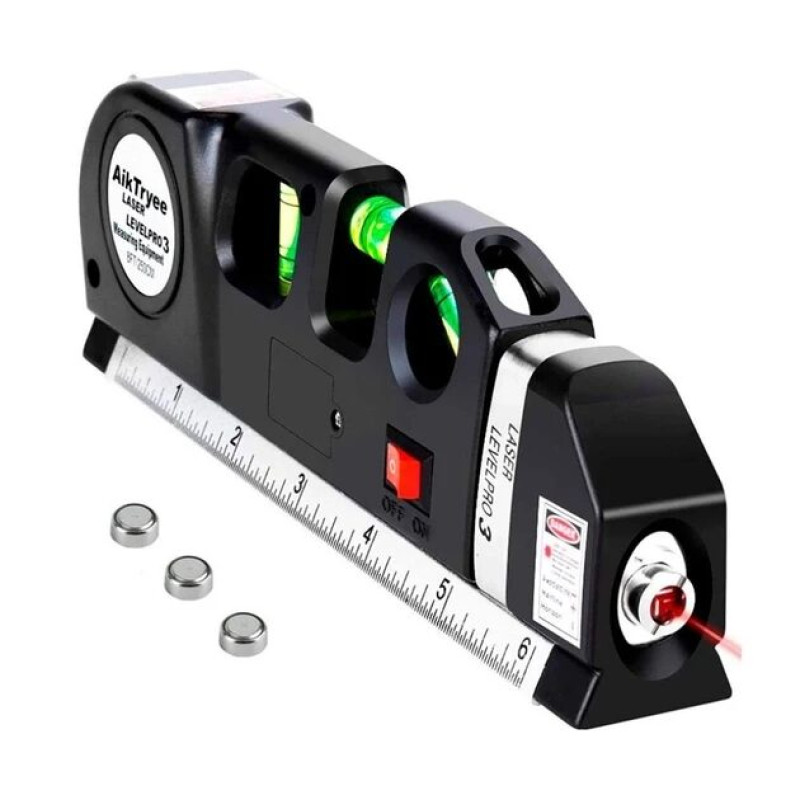 Універсальний лазерний будівельний рівень для ремонту Laser Level Pro 3 Рівень із вбудованою рулеткою
