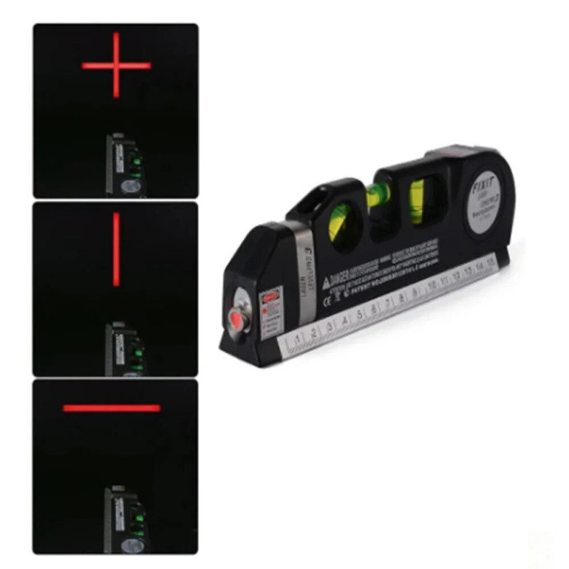 Універсальний лазерний будівельний рівень для ремонту Laser Level Pro 3 Рівень із вбудованою рулеткою