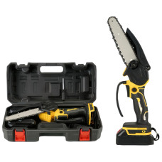 Акумуляторна міні електро-пила 6'' Chain Saw RD00-81 Гілкоріз з 2 акумуляторами 21V в кейсі