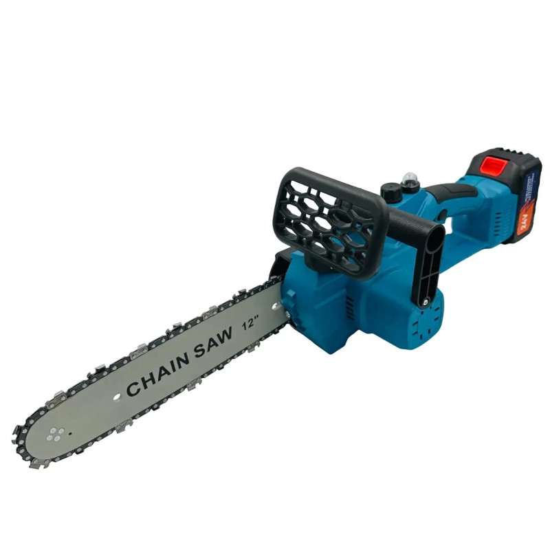 Акумуляторна ланцюгова міні електро-пила 12'' Domotec Chain Saw Потужний веткоріз з 2 акумуляторами 24Вт