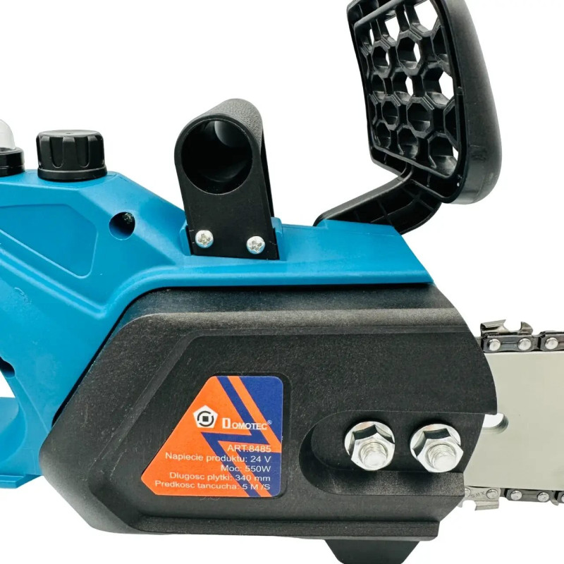 Акумуляторна ланцюгова міні електро-пила 12'' Domotec Chain Saw Потужний веткоріз з 2 акумуляторами 24Вт
