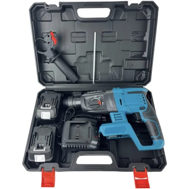 Дрель-перфоратор з 2 акумуляторами 48V у пластиковому кейсі Hammer Drill Акумуляторна друль-перфоратор