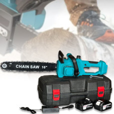Акумуляторна ланцюгова електропилка 16'' на 2500 Вт з 2 акумуляторами 68V Electric Saw AND 40-7